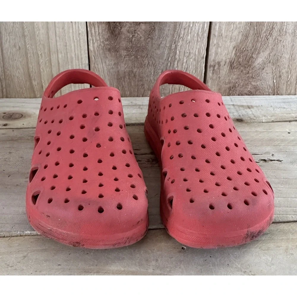 Totes Shoes Sandals Water Clogs Sol Bounce Kids Splash & Play Red Size 7/8
